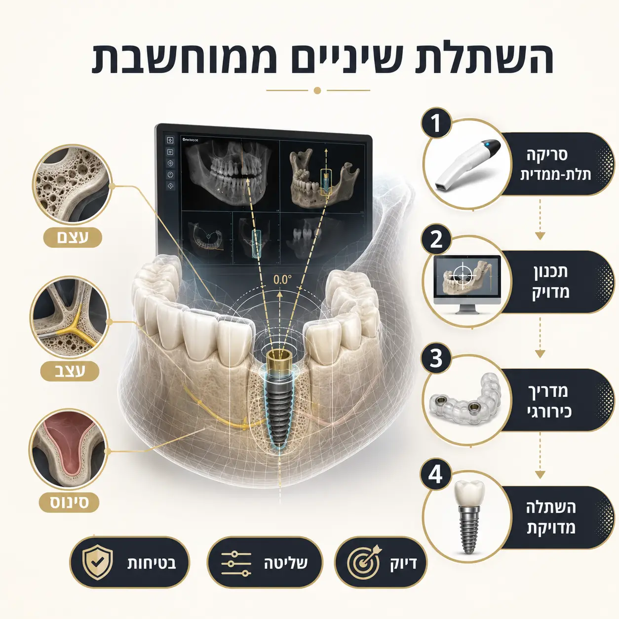 השתלת שיניים ממוחשבת | אינפוגרפיקה