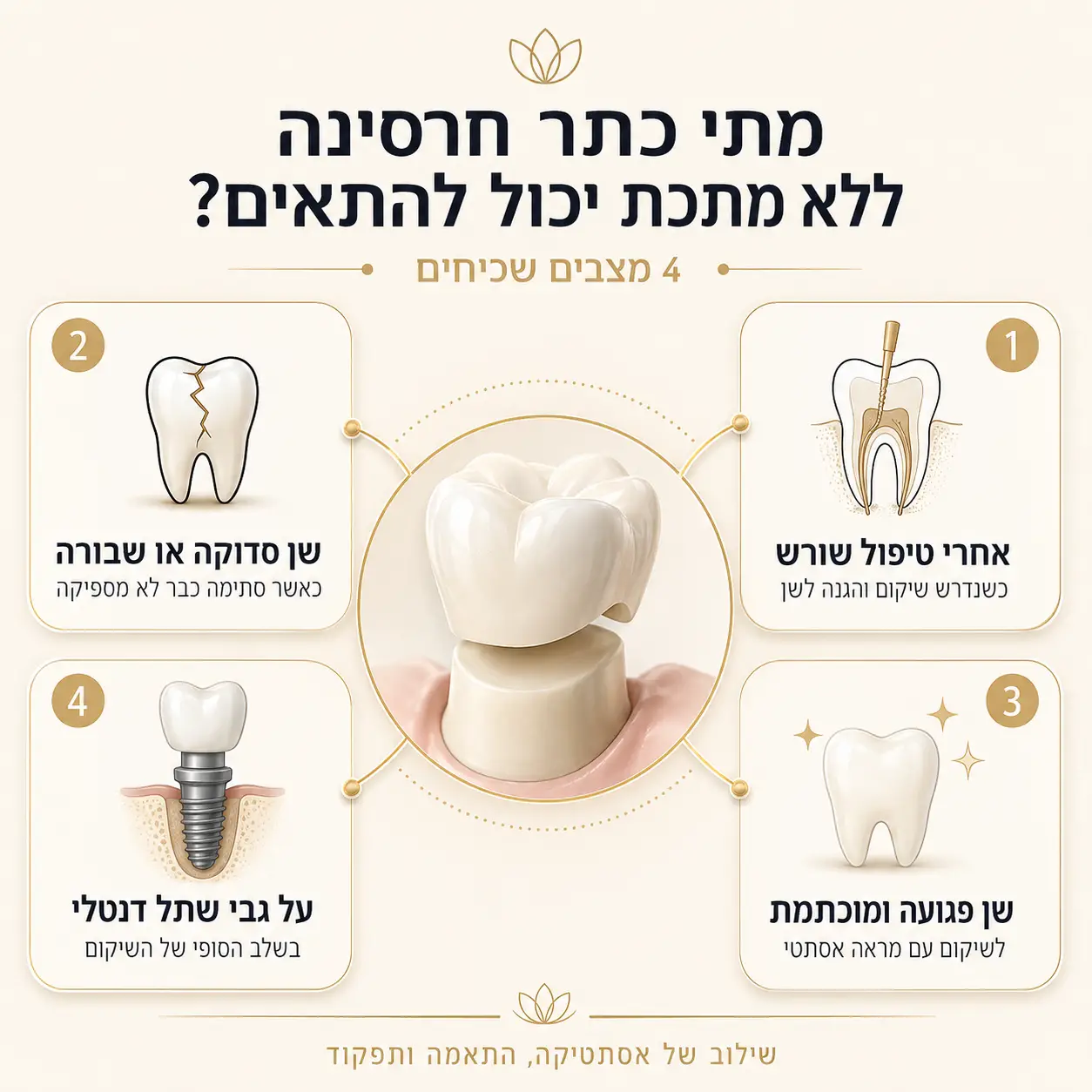 כתר חרסינה ללא מתכת | אינפוגרפיקה