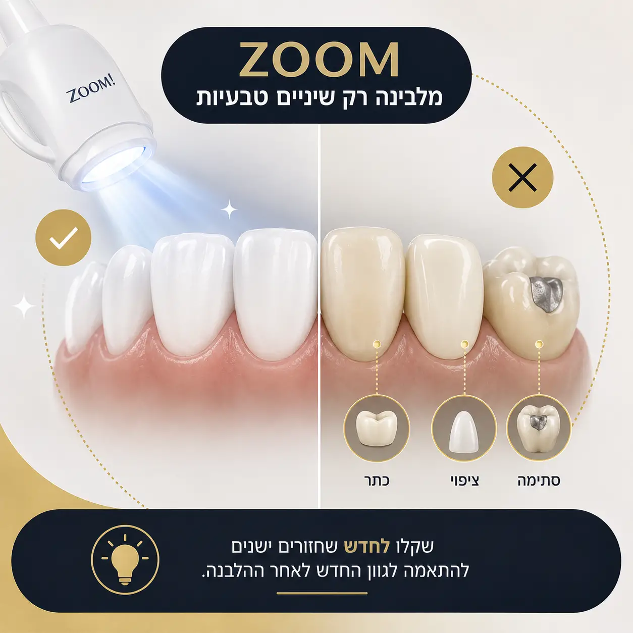 הלבנת שיניים זום | אינפוגרפיקה