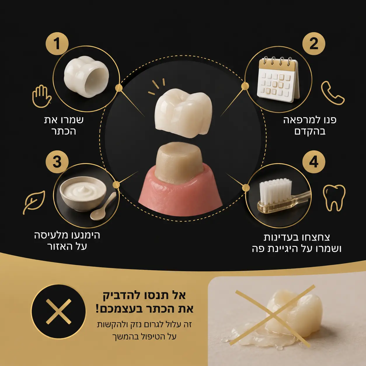 כתרים זמניים | אינפוגרפיקה